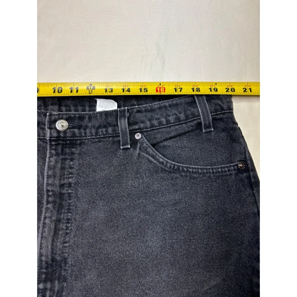Vintage Levi's‎ 550 Relaxed Fit Black Denim Shorts Men's W42 11-95 Orange tag